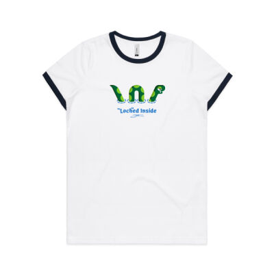 Rab Designs - Loched Inside - Womens AS Colour Ringer Tee 4053 Thumbnail