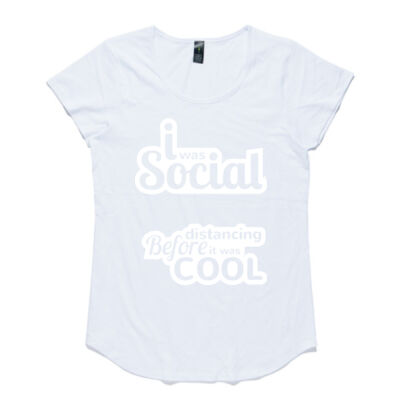 I was Social Distancing before it was cool - AS Colour Women's Mali Capped Sleeve Tee Thumbnail