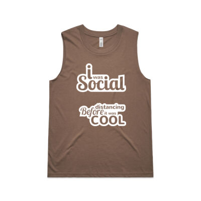 I was Social Distancing before it was cool - Women's Upside Tank Thumbnail