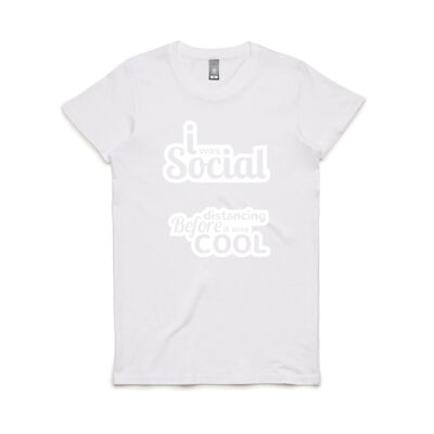 I was Social Distancing before it was cool - Women's Maple Tee Thumbnail